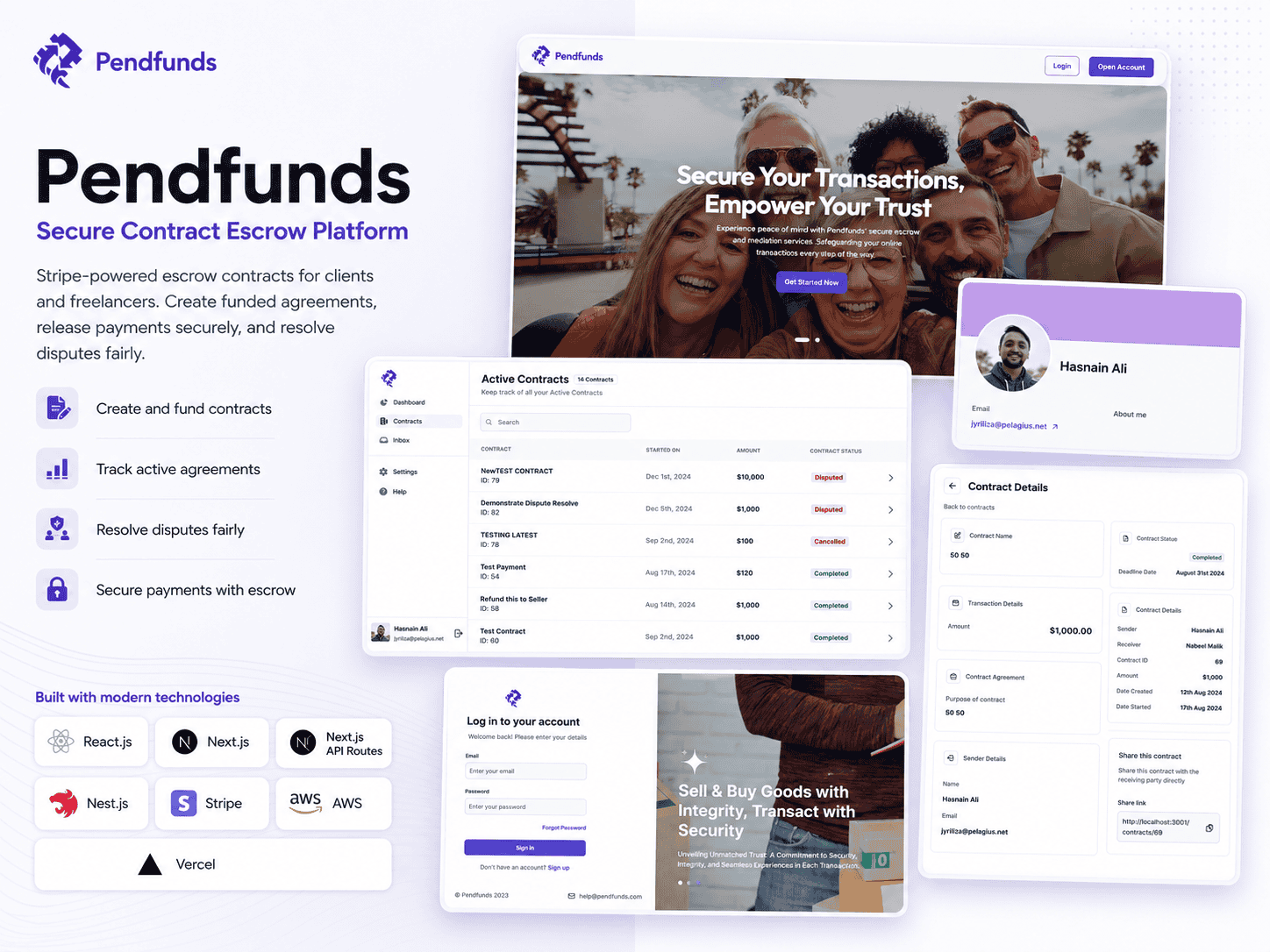 Pendfunds screenshot